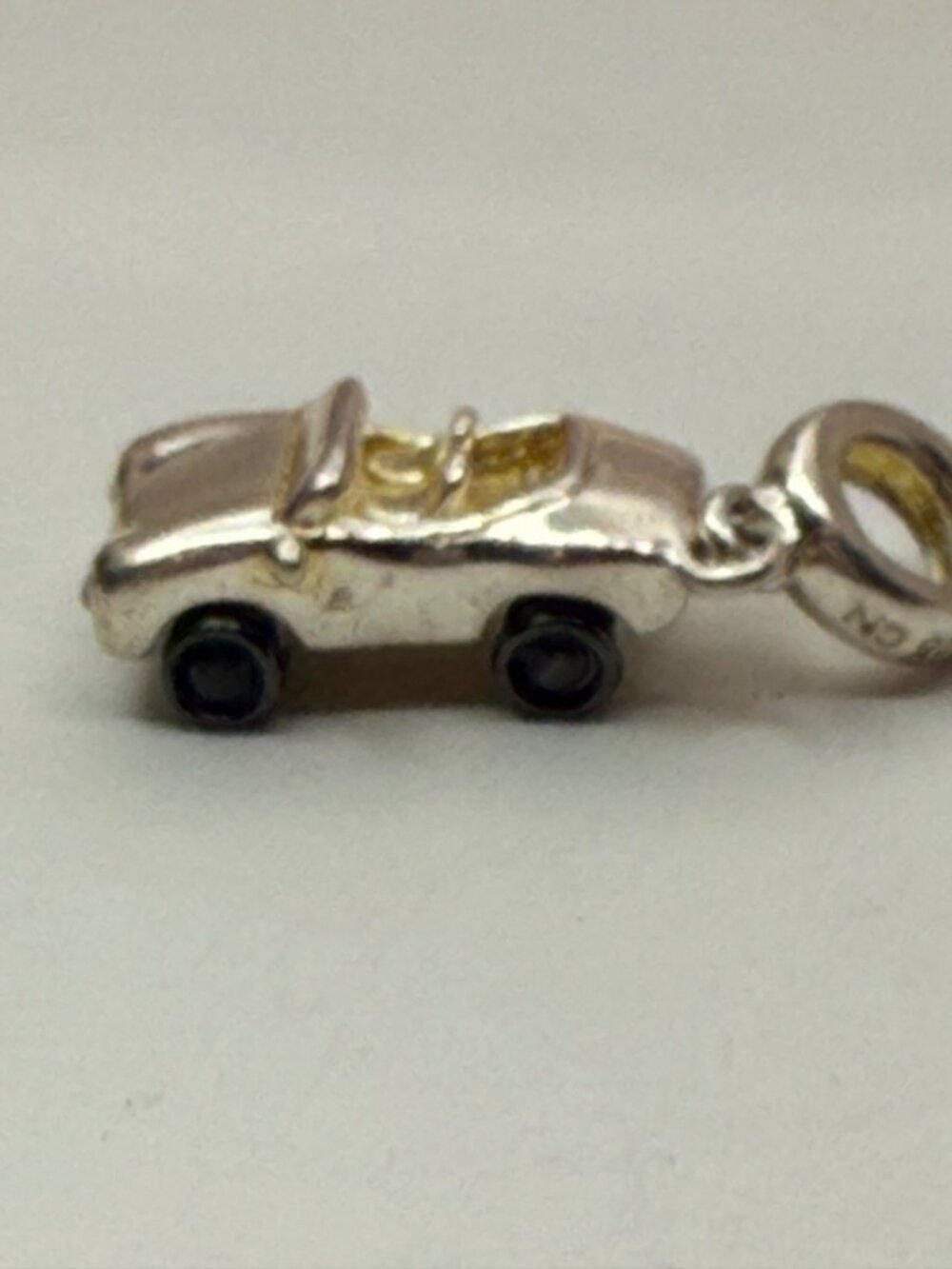 Chamilia Sterling Silver Convertible Car Dangle Charm – Gold Tone InteriorCute C
